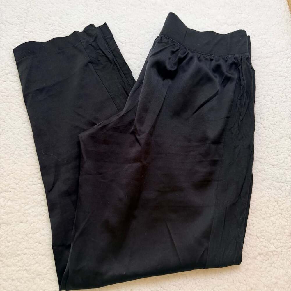 Victoria's Secret Satin PJ Pants Size S Black